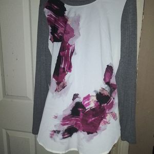 Heather gray blouse size L